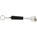 3-in-1 Schlüsselanhänger mit USB-, Android- und iOS-Ladekabel. Tragbar und praktisch, mit gravierter Werbung, die beim Laden leuchtet.
