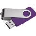 Lila USB-Stick Twister 2.0 mit 8GB Speicher und gravierbarem Aluminiumclip – einzigartiges Werbegeschenk.