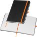 A5 Notizbuch mit orangefarbenem Lesezeichenband und Gummiband - stilvoll und funktional für Ihre Notizen