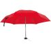 Roter Mini-Taschenregenschirm aus 190T Polyester, kompakt und wasserabweisend, in EVA-Hülle, ideal für Personalisierungen.