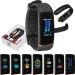 Silikon-Fitnessarmband mit Farbdisplay, Schrittzähler, Herzfrequenzmesser, USB-Aufladung und personalisierbarer Werbefläche.