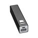 Bild einer hochwertigen Powerbank aus Metall mit einer Kapazität von 2.200 mAh. Das robuste Metallgehäuse gewährleistet Langlebigkeit und stilvolles Design. Enthält Mini-USB und USB-Ladekabel für bequemes Aufladen unterwegs. 