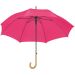 Pink Automatikregenschirm - Funktionalität und Stil mit 190T Polyester und Holzgriff.