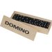 Domino-Spiel in edler Holzbox, mit klassischen Steinen und individueller Werbeanbringung – ideal als stilvolles Werbegeschenk.