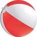 Strandball in Weiß und Rot mit individueller Werbung - perfekt für sommerlichen Spaß am Strand