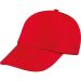 Klassische Baseballkappe aus AZO-freier Baumwolle in Rot - bequem, modisch und anpassbar!