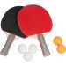 Tischtennisset mit zwei Schlägern und fünf Bällen, umweltfreundlich verpackt, ideal für personalisierte Geschenke oder Werbeartikel.