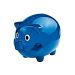 
Blau Schwein Spardose: Spaß und Geldsparen. Transparente Farben, individuelle Bedruckung möglich