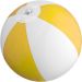 Weiß-gelber Bicolor-Strandball von MrGift, 21,5 cm, aus phthalatfreiem PVC, vielseitig einsetzbar, ideal für Strandspiele.