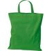 Umweltfreundliche Baumwolltasche: Zertifiziert nach Oeko-Tex® STANDARD 100, strapazierfähig, mit kurzen Henkeln. Perfekt für nachhaltigen Transport und individuelles Branding. In Grün.