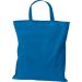 Umweltfreundliche Baumwolltasche: Zertifiziert nach Oeko-Tex® STANDARD 100, strapazierfähig, mit kurzen Henkeln. Perfekt für nachhaltigen Transport und individuelles Branding. In hellblau.