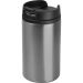 Umweltfreundlicher Silbergrau-Metall-Trinkbecher, langlebig & stilvoll. Perfekt für unterwegs. Mit Trinkschiebeleiste & Werbeanbringung.
