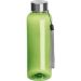 Frisch grüne Trinkflasche bei MrGift: Robustes PET-Material, Edelstahlverschluss, praktische Handschlaufe, 500 ml – individuell gestaltbar