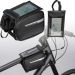 Fahrradtasche mit integrierter Handyhalterung, wasserabweisend, viel Stauraum und Touchscreen-kompatibel – ideal für Radfahrer.