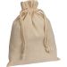 MrGift beige Baumwolltasche: Oeko-Tex® zertifiziert, umweltfreundlich, recyceltes Material, Zurrbänder, mit Logo-Druck.