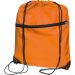 Orange Gymbag RPET: Umweltfreundlich, wasserabweisend, mit Vorfach und Kordelzug.