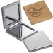 Metall-Doppelspiegel für unterwegs: Stilvoll, funktional und personalisierbar mit Ihrem Logo.