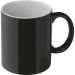 Schwarze Keramiktasse, 300 ml, mit Logo-Druck. Hochwertige Tasse für Kaffee oder Tee, optional mit Einzelkarton.