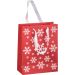 Festliche Weihnachtsgeschenktasche aus strapazierfähigem Papier mit Tragehenkeln und individuellem Logodruck für stilvolle Weihnachtsverpackungen.