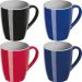 Farbenfrohe Keramiktasse von MrGift: Hochwertig, 300 ml, mikrowellen- und spülmaschinengeeignet, personalisierbar mit Logo oder Design.
