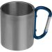 Edle Edelstahltasse mit blauem Karabiner: Langlebig, isoliert, individuell gestaltbar. Perfekt als Werbegeschenk oder Merchandise-Artikel. Jetzt bestellen