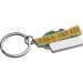 Grüner Metall-Schlüsselanhänger mit lackierter Vorderseite: langlebig, stilvoll und personalisierbar mit Logo-Gravur.